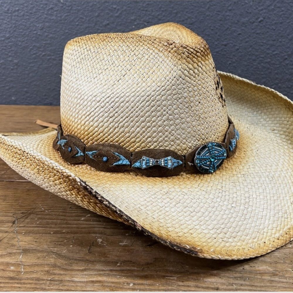 NEW Bullhide Hope Has Wings Straw Cowgirl Rodeo Hat Medium - Picture 2 of 14